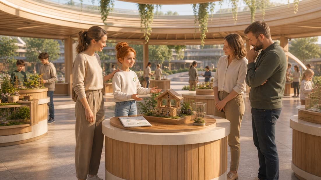 Laps esitleb koos lapsevanemaga oma projekti MiniBossi Marketis
